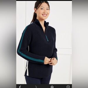 T by Talbots 1/2 zip ribbed sweater